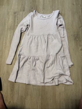 Epic Threads Girls' Long Sleeve Tiered Knit Dress - Light Lavender